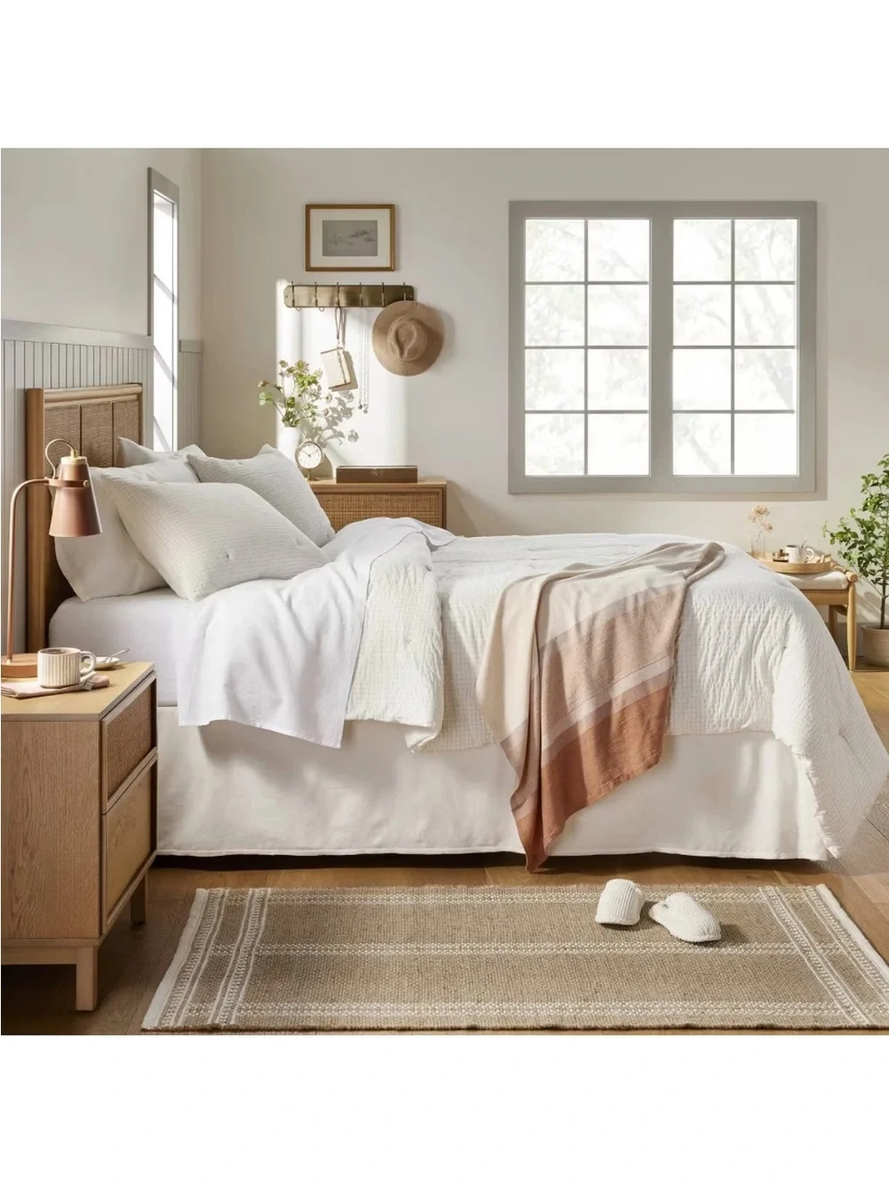 NWT 3pc King Mini Grid Stitch Comforter Bedding Set Twilight Taupe Hearth & Hand